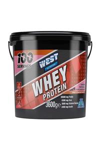 West Nutrition Whey Protein Tozu 3600 Gr 100 Servis Çilek Aromalı