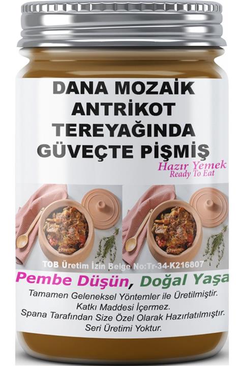 SPANA Dana Mozaik Antrikot Tereyağında Güveçte Pişmiş Ev Yapımı Katkısız 330 gr