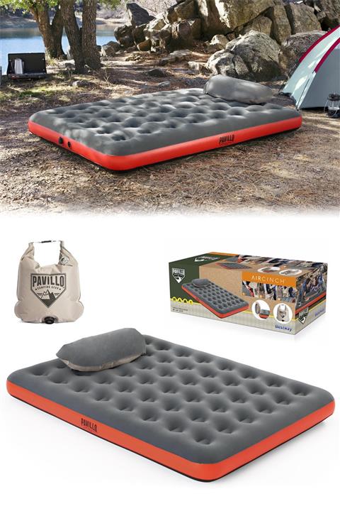 Binbirreyon Çift Kişilik Outdoor Yastıklı Pompalı Şişme Yatak 203x152cm Fd004