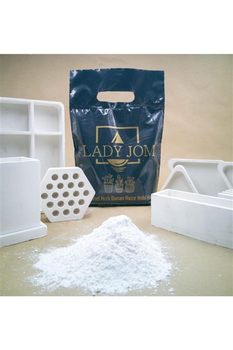 Ladyjom Beyaz Profesyonel Hobi Harcı 10kg - Saksı, Dekor, Yapım Harcı