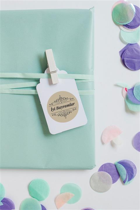 Funbou Kraft Sticker İyi Bayramlar 2 Sayfa