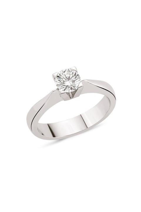 BİLEZİKHANE Tektaş Pırlanta Yüzük 0.50 Ct G-vs 5.20 Gram 18 Ayar Altın