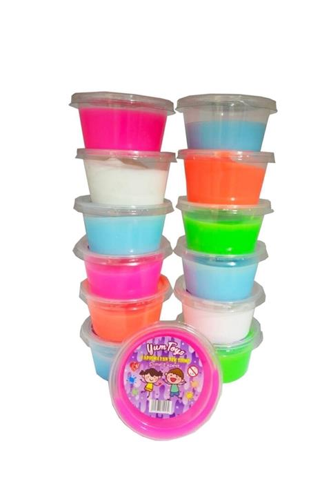 YUM TOYS Slime Oyun Jeli Yumtoys Kutu Polymer Slime Eğitici Oyun Seti 6 Adet 80 gr