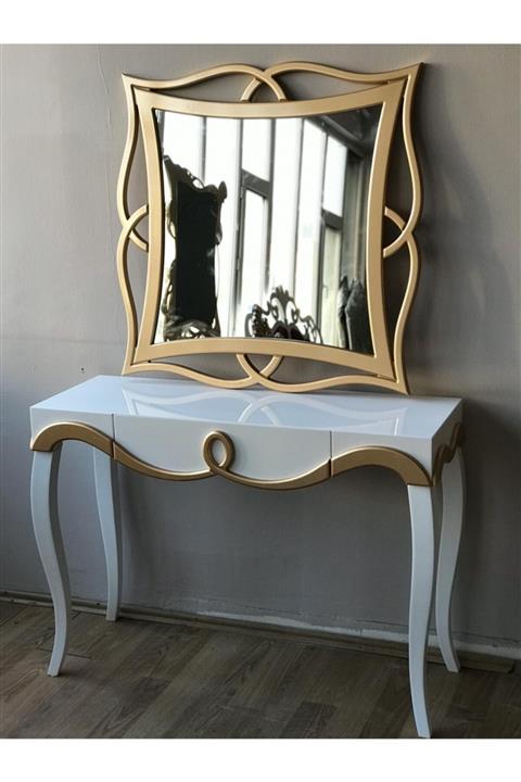 BENGİ TİCARET Bengi Dresuar Cnc Gold Varaklı Aynalı