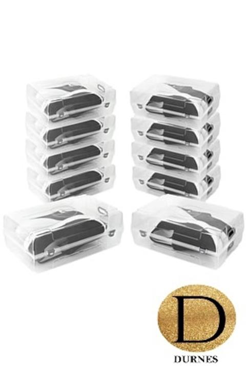 DURNES Şeffaf Ayakkabı Saklama Kutusu (10 Adet)