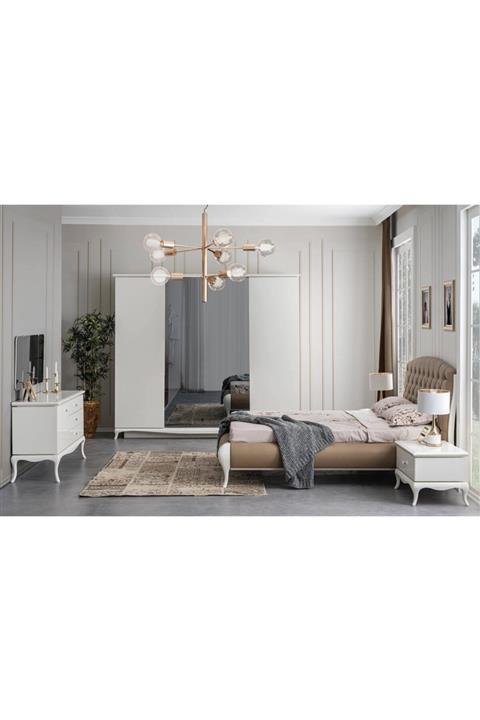 Engince Mobilya Barok Yatak Odası Takımı Ekru