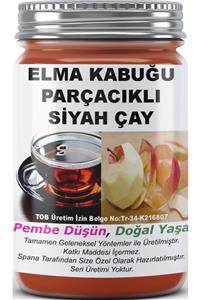 SPANA Elma Kabuğu Parçacıklı Siyah Çay Ev Yapımı Katkısız 500 ml