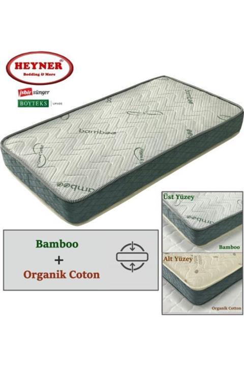 Heyner 90X190 HEYNER ÇİFT YÖNLÜ BAMBOO VE ORGANİC COTTON YAYLI YATAK 90x190 ORTOPEDİK YAYLI YATAK