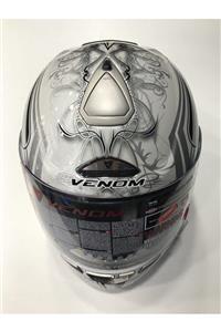 VENOM Kask Gri Desenli