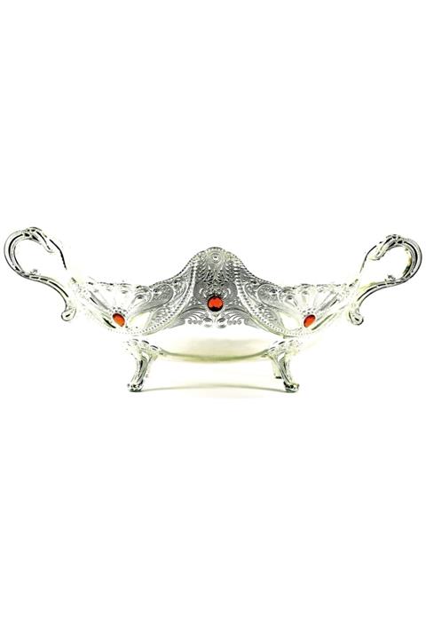 Şekerci İsmet Gondol Gümüş Kırmızı Taşlı