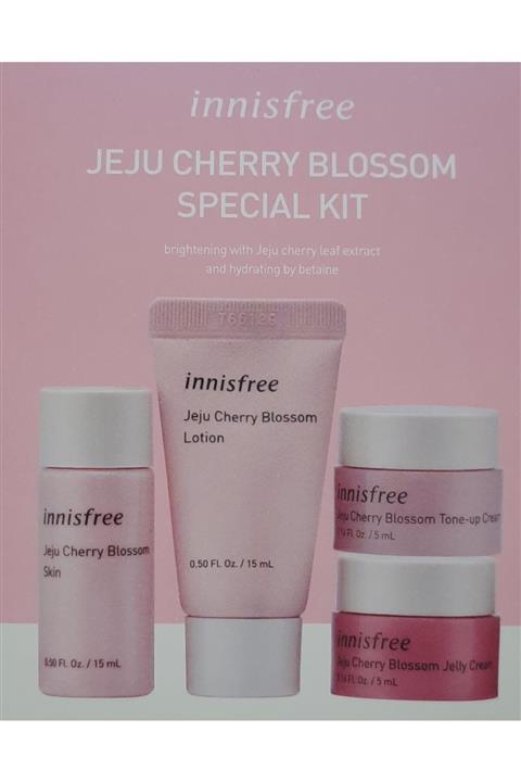 Innisfree Jeju Cherry Blossom Special Kit Kiraz Çiçeği Özlü Mini Cilt Bakım Deneme Kiti 4 Çeşit