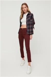 TRENDYOLMİLLA Bordo Normal Bel Skinny Jeans TWOAW22JE1659