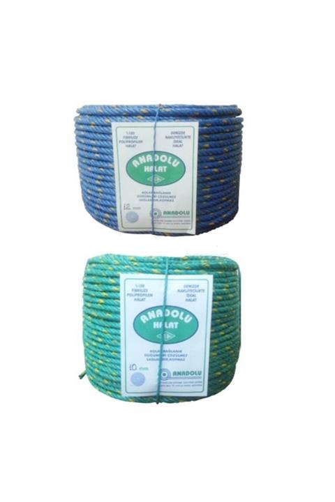 Anadolu 8mm 150mt Mavi Sarı Kırçıllı Naylon Halat