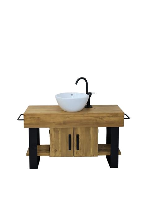 NT Concept Masif Ağaç Banyo Dolabı - 80cm