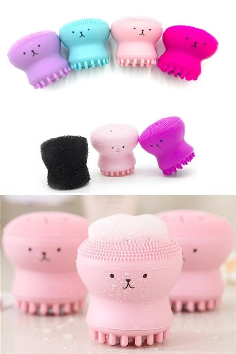İndirimKap Silikon Yüz Temizleme Fırçası Ahtapot Şekilli Peeling Cilt Temizleme Fırçası