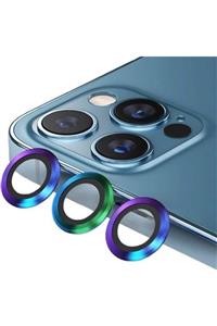 MRKZ İphone 13 Pro13 Pro Max Uyumlu Kamera Lens Koruyucu Gökkuşağı