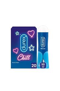 Durex Chill Karma Paket Prezervatif 20’li + Play Kayganlaştırıcı Jel Hisset, 50 ml