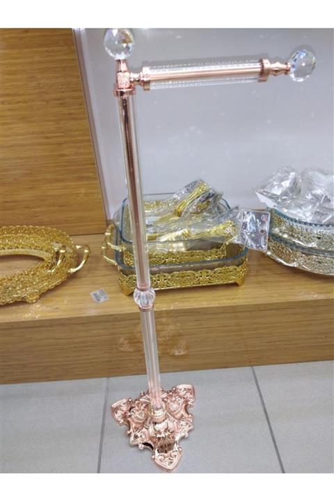 evvehediyelikesya Bakır Banyo Tuvalet Kağıtlığı Tuvalet Kağıdı Tutucu 65x16 Cm