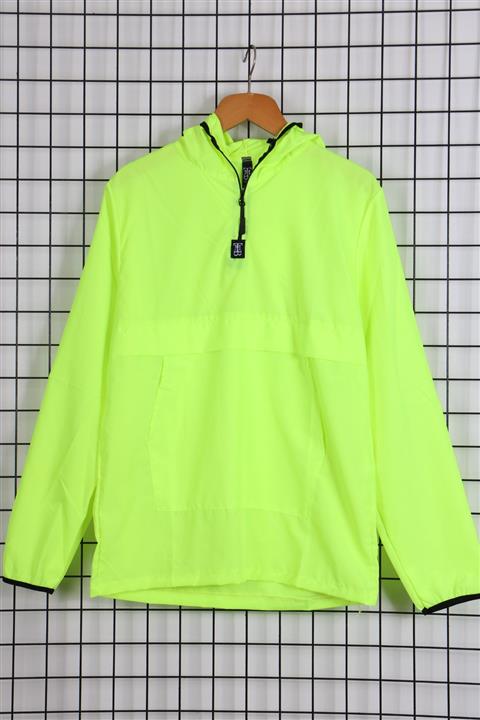 CEYCEYBUTİK34 Unisex Yeşil Kanguru Model Yağmurluk Rüzgarlık Mont