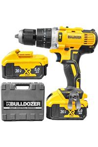 Bulldozer 36v 5ah 13mm Metal Madren Darbeli Çift Akülü Şarjlı Vidalama Matkap