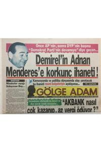 Gökçe Koleksiyon Gölge Adam Gazetesi 1-7 Kasım 1988 - Demirel'in Adnan Menderes'e Korkunç Ihaneti Gz51056