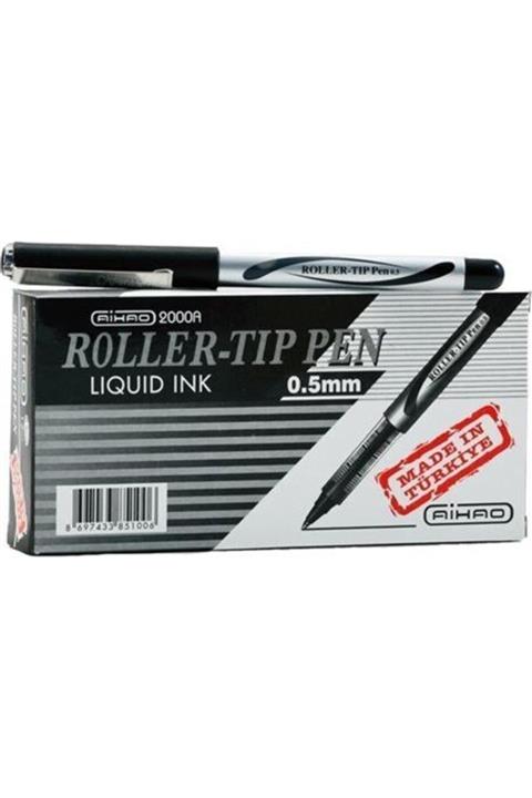 Aihao Shanghang Roller Tip Pen Siyah 10 Adet