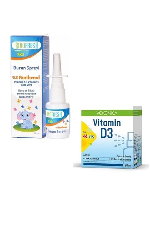 RINOFRESH Çocuklar Için Panthenol Burun Spreyi 20 Ml+ Vitamin D3 400 Iu 20 Ml