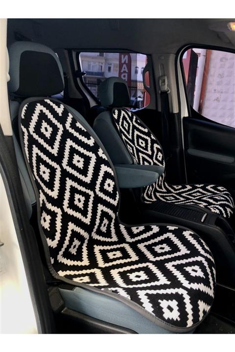 ELMASS Universal Oto Koltuk Kılıfı Terletmez Minder Pamuk Kilim Lastikli 2 Parça Uyumlu