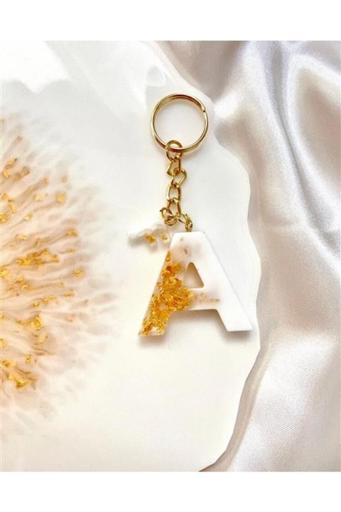 guloguzatelier Epoksi Harf Anahtarlık A Harfi