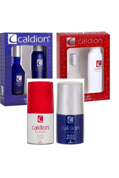 Caldion Bay 50ml Parfüm + Deo+rolon + Bayan 50ml Parfüm 4'lü Set