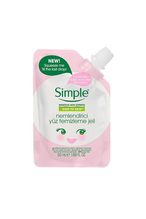 Simple Kind To Skin Mini Nemlendirici Yüz Temizleme Jeli 50 Ml