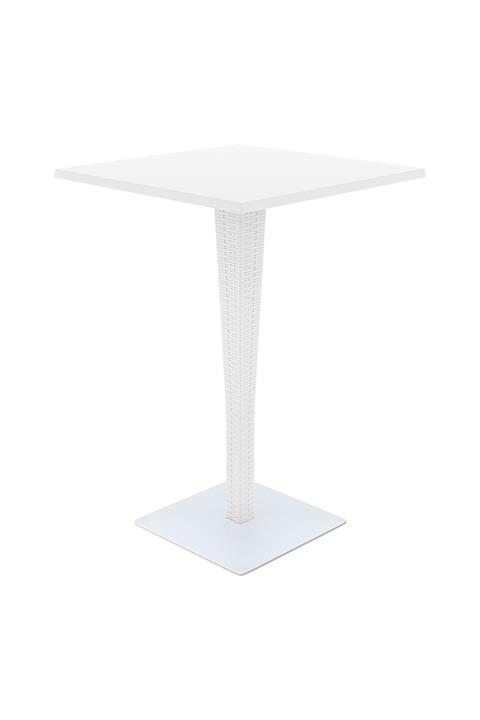 Siesta Riva Rattan Bar Masası 70 x 70 cm Beyaz