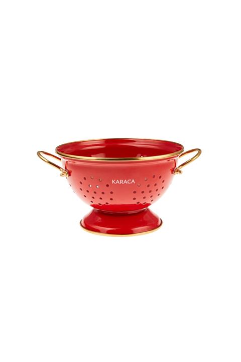 Karaca Retro 22cm Kırmızı Süzgeç