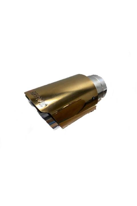 OLED GARAJ Akrapoviç 89 Mm Egzoz Ucu Tek Çıkış Krom Gold 1 Adet