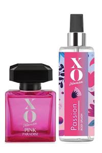 Xo Pink Paradise Women Edt Parfüm 100ml + Passion Vücut Sprey