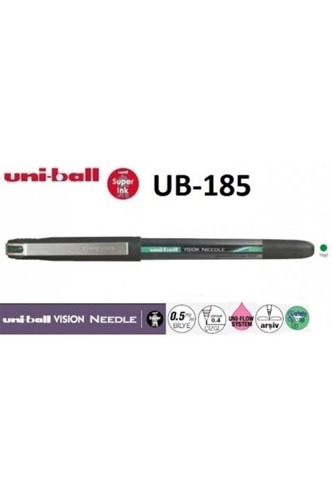 Unibal Uni-ball Ub-185 Vision Needle Iğne Uç Roller Kalem 0.5 Mm Yeşil