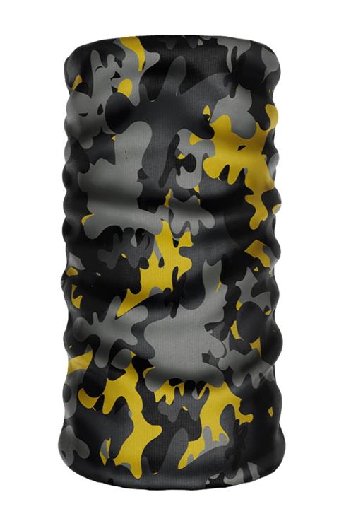 eTaktik Renkli Debuff Collar Camouflage Black-yellow Buff Boyunluk Bandana Balaklava