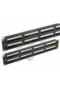 upTech Pp201 Cat6 Metal Siyah 48 Port Patch Panel