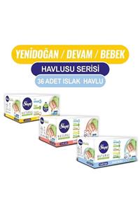 Sleepy Natural Yenidoğan 12x40 + Devam Havlusu 12x40 + Bebek Havlusu 12x60