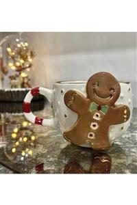 atelier nanu Seramik El Yapımı Gingerbread Yılbaşı Kupası