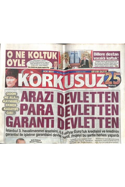 Gökçe Koleksiyon Korkusuz Gazetesi 20 Ekim 2015 - Murat Boz , Önceki Gün Etiler'deki Kuaförü Çıkışı Görüntülendi