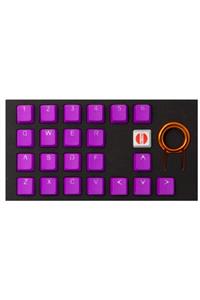 TaiHao Rubber Gaming Aydınlatmalı Keycaps Set - 22 Keys Rubberized Doubleshot ( Purple Mystery )