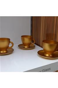 SIGMA GLASS 6'lı Gold Nescafe Fincan Takımı