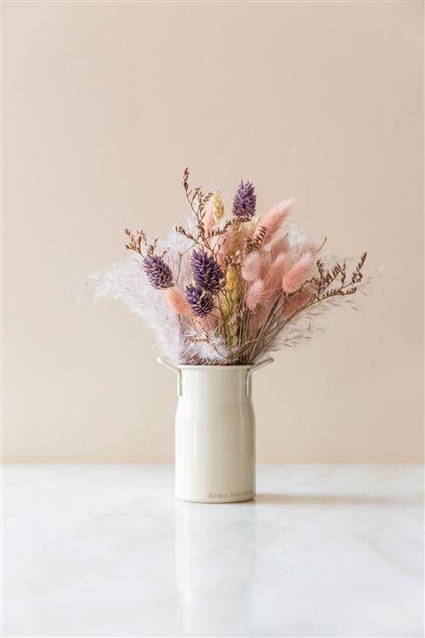 Arma House Country Tarzı Krem Rengi Mini Sunumluk Güğüm Vazo 9 cm