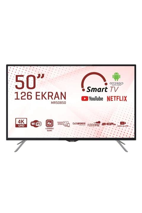 Morio MR50850  50'' 126 Ekran Uydu Alıcılı 4K Ultra HD Smart LED TV
