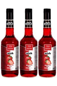 Nish Kahve Çilek Aromalı Şurup 3 x 700 ml