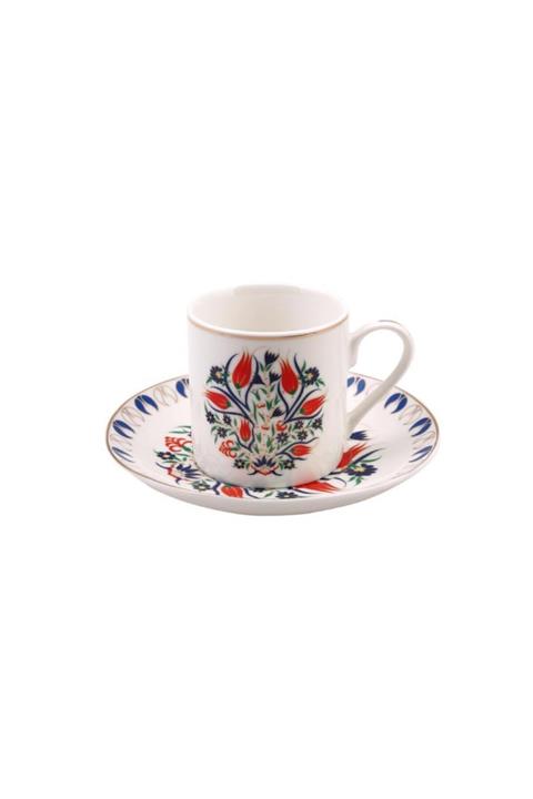 Emsan Laleli 6 Kişilik Kahve Fincan Takımı