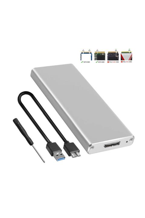 LONGLINE M.2 Ngff To Usb 3.0 Ssd Sata Hdd Harddisk Kutusu - Aliminyum Gri