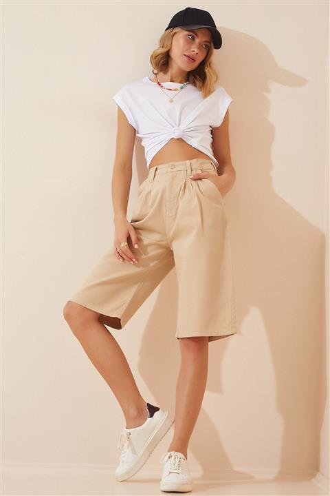 Happiness İst. Kadın Bisküvi Bermuda Jean Şort RC00120