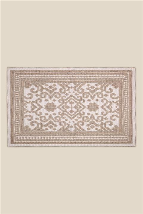 Bluenity Inci Doğal Pamuk Banyo Matı 50x100 Cm - Bej